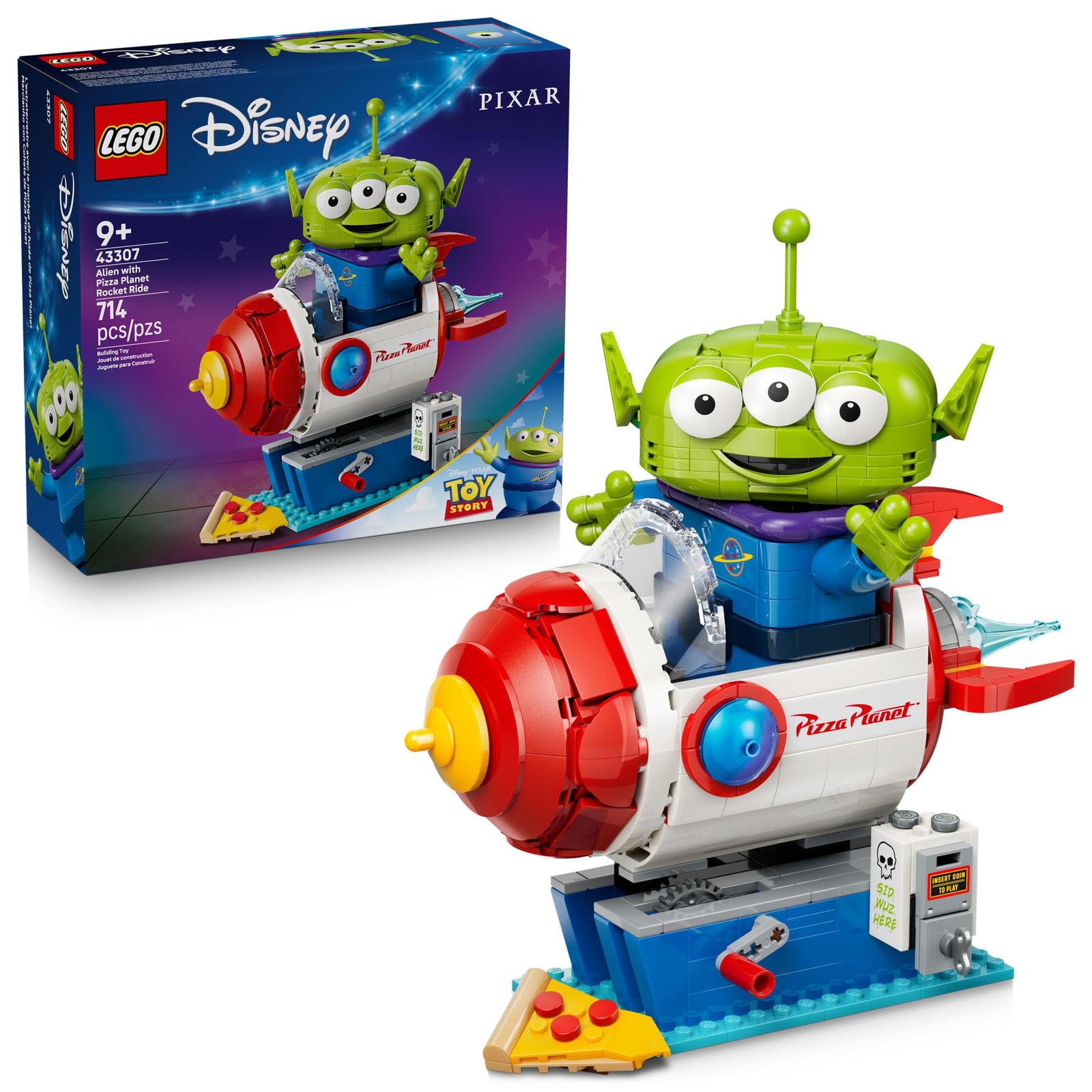 LEGO Disney and Pixar Toy Story Alien with Pizza Planet Rocket Ride - Building