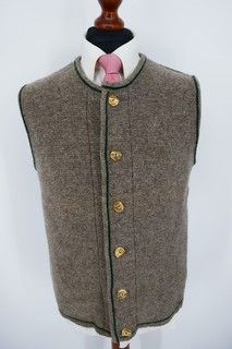Gilet tradizionale Krininger taglia 52 100% lana vergine bronzo accettabile