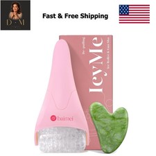 IcyMe Ice Roller for Face and Gua Sha Facial Tool Set, Ice Face Roller Reduce...