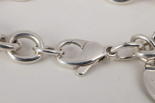 7.5" Tiffany & Co. 925 Silver Return to Tiffany Circle Tag Bracelet (36.16g.) - Picture 4 of 4
