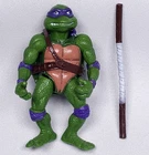 Vintage Teenage Mutant Ninja Turtles 90s Donatello Action Figure w Bo Staff TMNT
