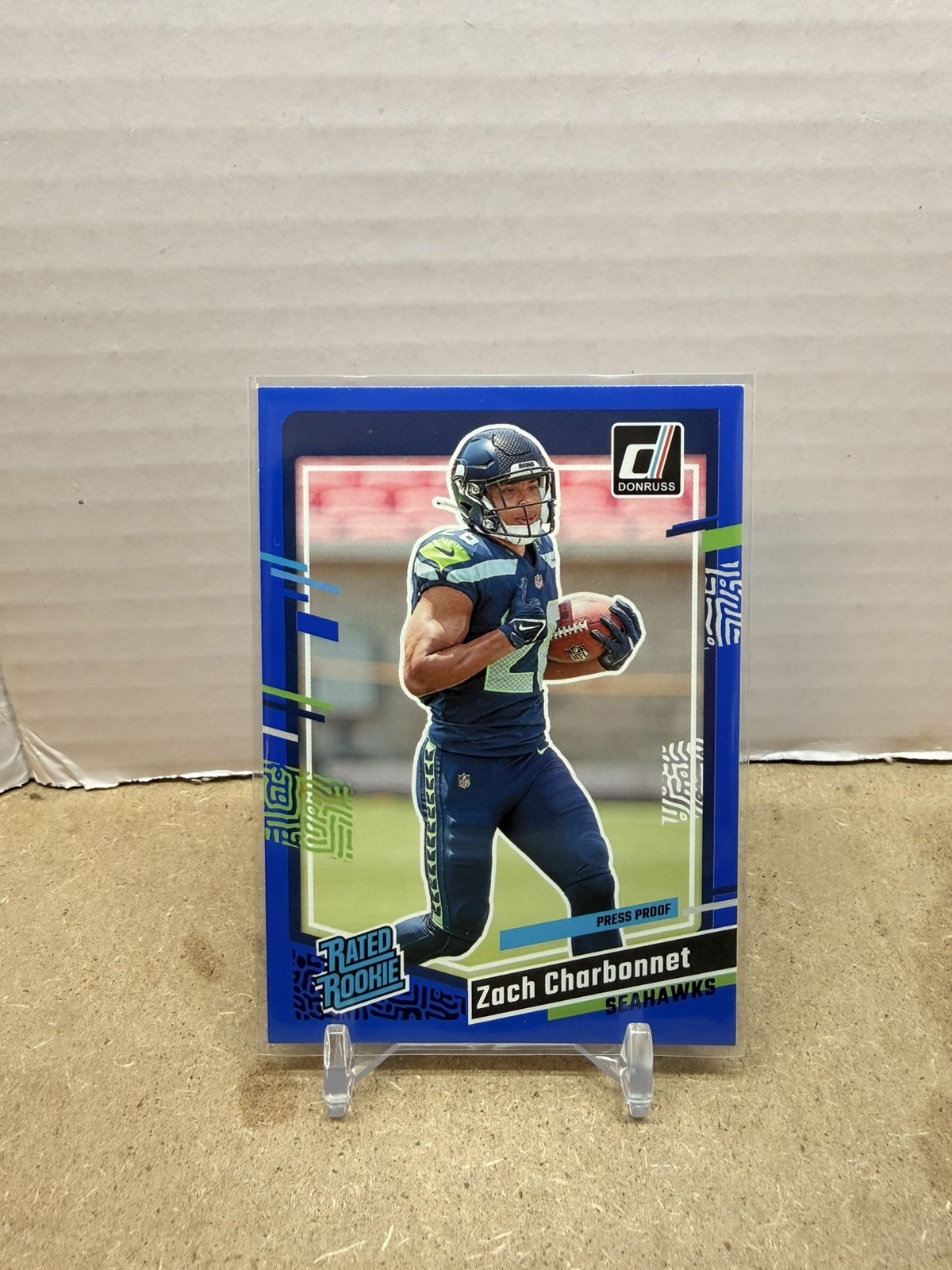 2023 Donruss Press Proof Blue #392 Zach Charbonnet RR! Seahawks