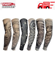 Tattoo Sleeves for Men, 6Pcs Arm Sleeves Fake Tattoos Sleeves to Cover Arms Sun