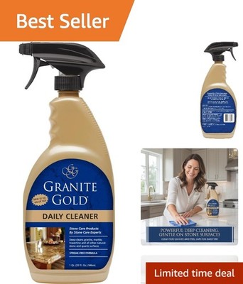 Effortless Streak-Free Daily Cleaner for Stone Surfaces - 32 Oz Citrus Spray