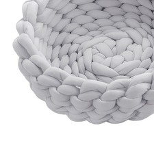 Hand Woven Cat Nest Bed Warm Portable Round Handmade Scratch Resistant Flexible