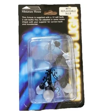 Dollhouse Miniature 3 Light Chandelier in Black by Miniature House