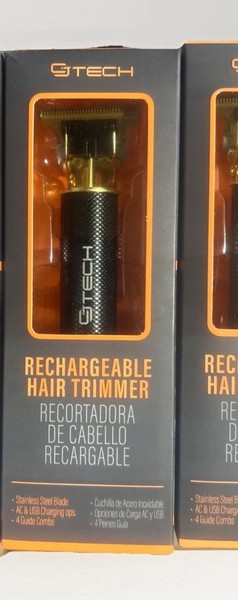 Recortadora de pelo recargable C J Tech con accesorios cuerpo de metal de acero inoxidable