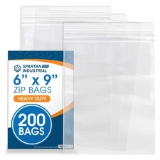 - 200 Count - 6” X 9” (4 Mil Heavy Duty) Thick Durable Clear Plastic Reclosab...