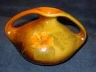 Antique Weller Art Pottery Louwelsa 2 Handled Squat Vase/5" Tall