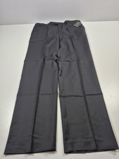 VTG Lauren Ralph Lauren Dress Pants Mens 38x34 Black Wool Flat Front Office