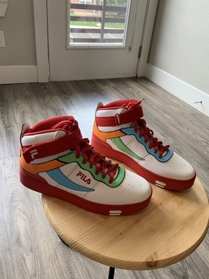Custom Fila mens V-10 Lux leather sneakers size 8 1/2