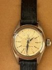 women's vintage Tudor watch original oyster case by Rolex with leather band