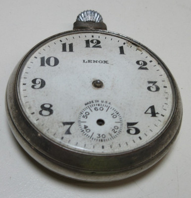 VINTAGE INGRAHAM  LENOX POCKET WATCH  WATCHMAKER  #23