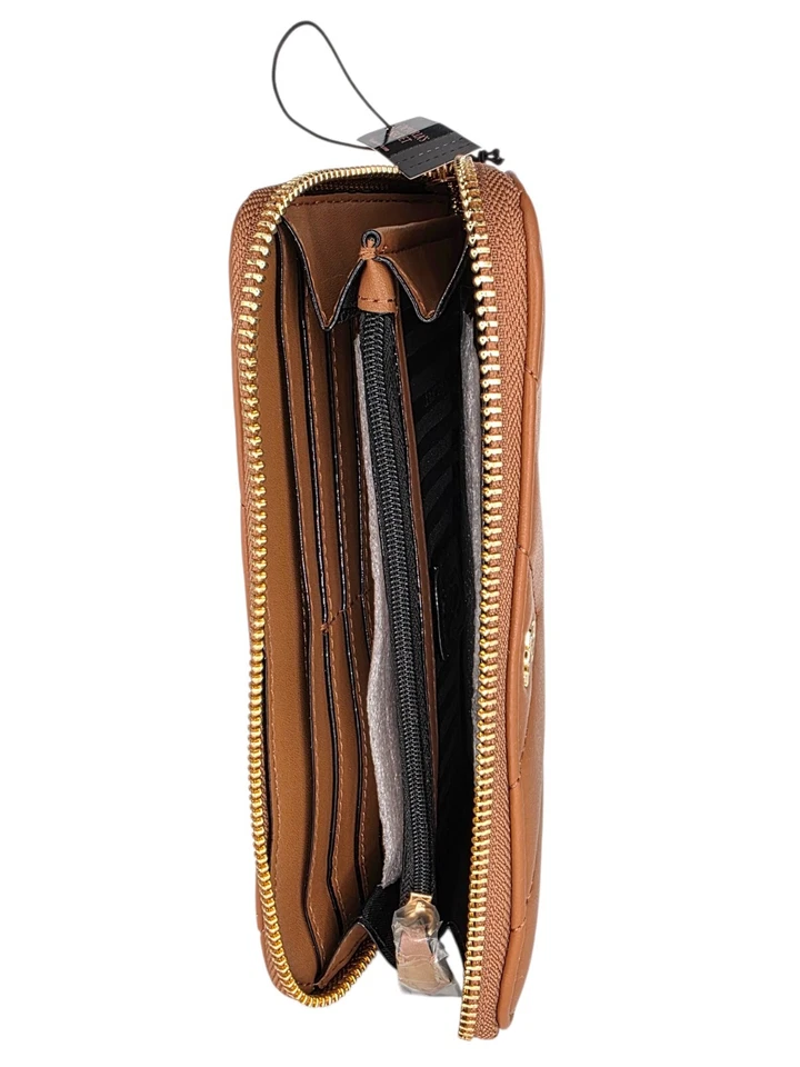 Victoria’s Secret Acolchado Marrón Cremallera Cartera Llavero Estuche para Tarjetas Nuevo ✅ Foto 4 de 4