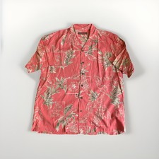 Vintage Tori Richard Hawaiian Honolulu Shirt Mens L Geometric Print Made In USA