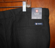 Chaps Black Flat Front 100% Cotton Casual Dress Golf Shorts Men's Size 40 NWT