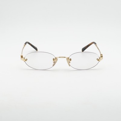 Miu Miu MUA54S 5AK08N Gold/Clear Blue Light Filter 51-20-140