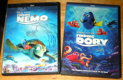 TWO Disney DVDs FINDING NEMO and FINDING DORY