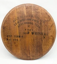 Jack Daniels Lem Motlow Vintage Oak Whiskey Barrel Head