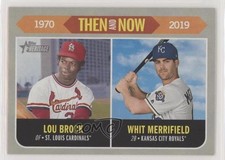 2019 Topps Heritage Then and Now Whit Merrifield Lou Brock #TN-11 HOF w1s