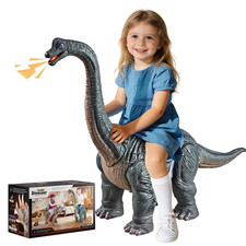 Wonder Living Dinosaur Ride on Toy Cars for Kids,Realistic Brachiosaurus Push Ca