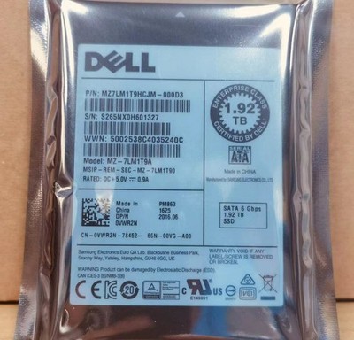 Samsung 1.92TB PM863 SSD SATA III 6Gbps 2.5'' MZ7LM1T9HCJM0D3 GA34 MZ-7LM1T9A
