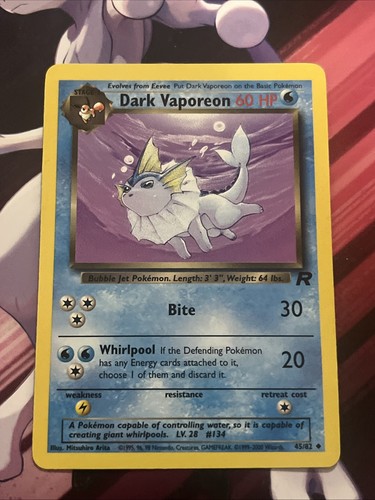 Dark Vaporeon 45/82 Team Rocket Carte Pokémon