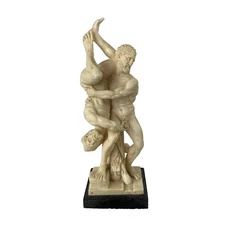 A Santini Hercules And Antaeus Classical Nude Resin Statue Sculpture Figurine