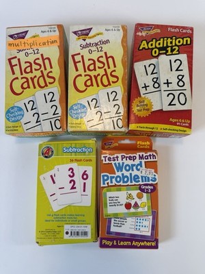 Flash Cards 0 To 12 Assorted Lot Of 5 Boxes 