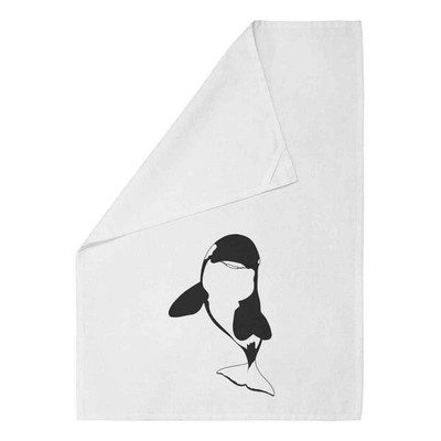 Geschirrtuch/Geschirrtuch 'Neugieriger Orca Wal' weiß Baumwolle (TW00067813)