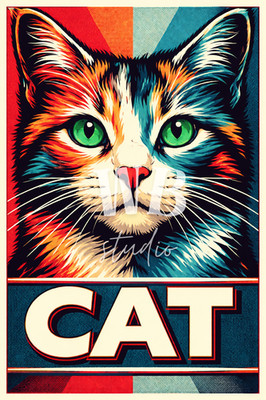 Photo Digital Product Wallpaper Image Picture Background for a print. A Cat.