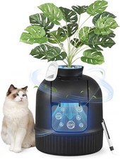Plant Cat Litter Box Enclosure W/ Artificial Plant Enclosed Hidden Litter Box