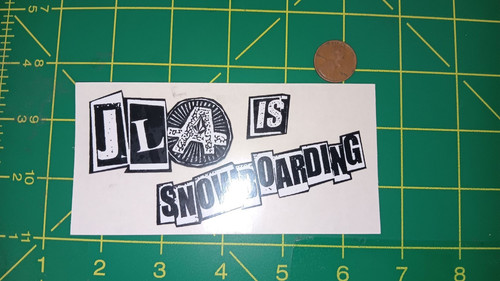 Snowboarding Vinyl Sticker Sheet Decal Black White Small Graphic Logo Snowboard