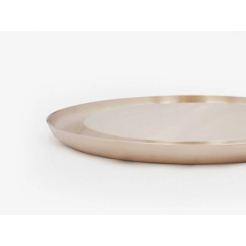 Plato de cena de latón Geochang Yugi "SEO 27" hecho a mano por maestros artesanos en Corea Foto 4 de 4