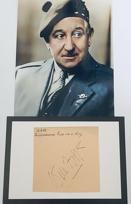Will Fyffe Scottish Entertainer 1885 - 1947, Original 10 x 8 Signaturstück