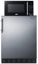Summit MRF66K2A 24"W 4.9 Cu. Ft. Right Hinge Compact Refrigerator - Stainless