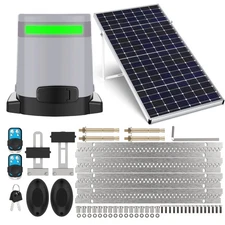 Blütezeit 1400lbs Sliding Gate Opener WiFi Control w/25W Solar Panel, Battery