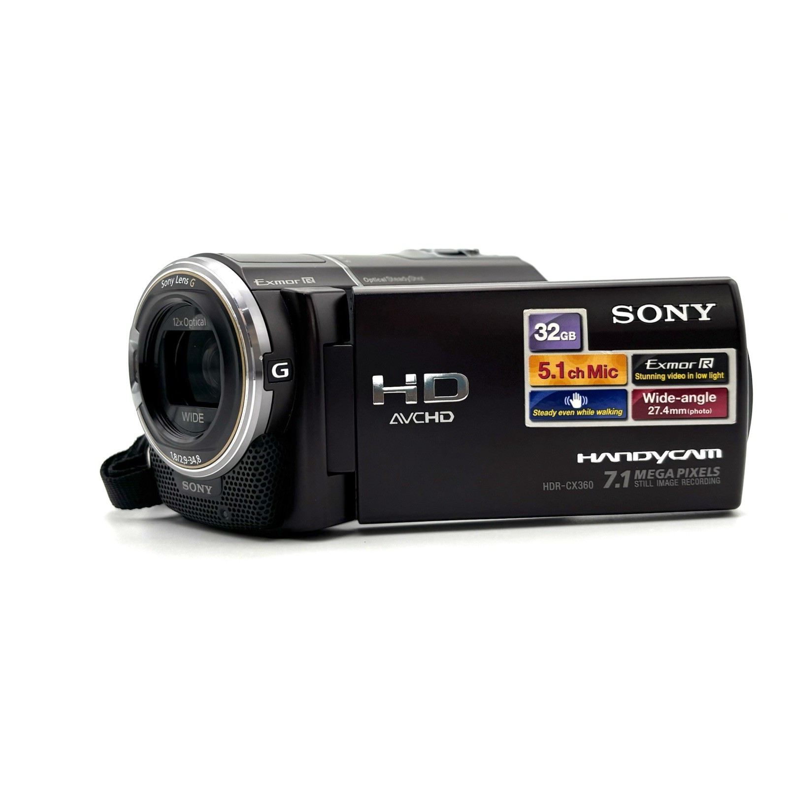 Sony HDR-CX360 VE HD Handycam Camcorder Videocamera 17x Zoom - Borgogna