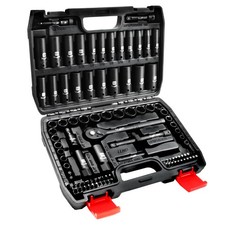Impact Socket Set 3/8 Drive,95Pcs Deep Shallow Socket Wrench Set,6 Point Metr...
