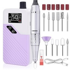 Electric Nail Drill 50000RPM Rechargeable E File Kit Acrylic Gel Portable