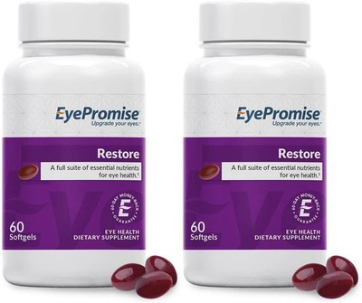2 pack EyePromise Restore Supplement Complete Macular Health Formula 60 Softgels