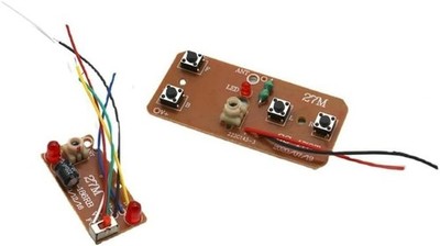2Pcs 27mhz Four-Way Remote Control Board Two-Way RC Transmitter and Receiver ...