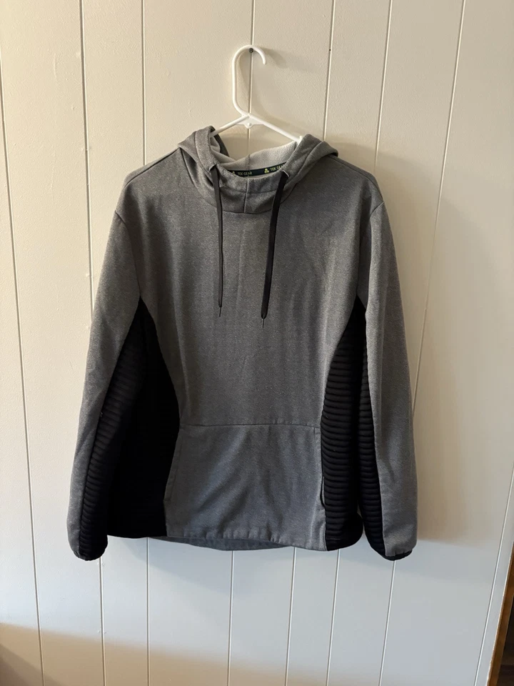 Tek Gear Adulto Hombre’s Grande Sudadera con Capucha Gris Negro Atlética Otoño Escuela G3 Foto 2 de 4