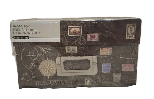 🗺️ Vintage Inspired Travel Map Themed Photo Box – Brand New, Never Opened! 🧭 - Picture 2 of 6
