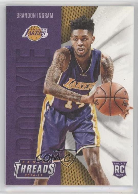 2016-17 Panini Threads Leather Rookies Brandon Ingram #211 2t9