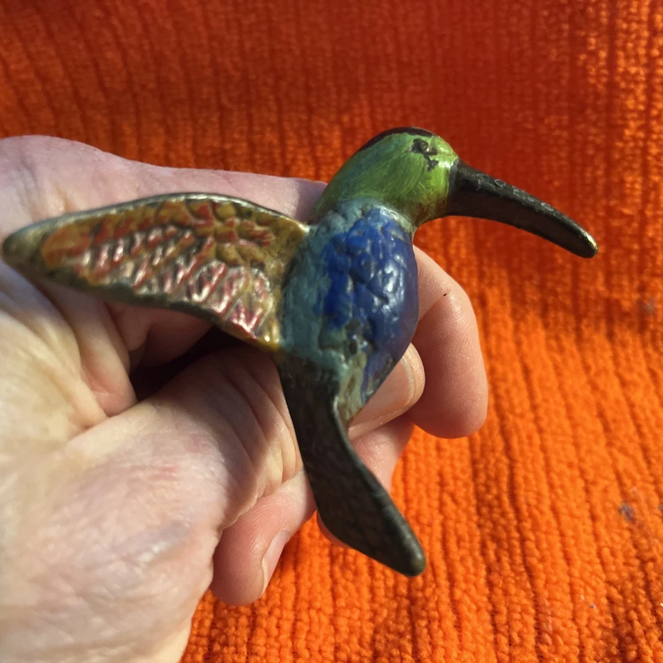 Colibrí Pájaro Vintage Perillas de Hierro Tiradores Cajón Manijas de Puerta y Pieza de Latón Foto 4 de 4