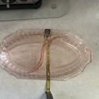 Vintage Anchor Hocking Pink Mayfair Open Rose Handled Divided Celery Relish Dish — photo 4