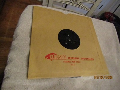 Vintage Presto Recording Co Paramus NY  12'' Record 3590 David Fraser Part 1 & 2