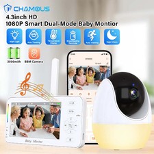 Video Baby Monitor 4.3 Inch Display Screen PTZ IP Camera with Night Light Auto T