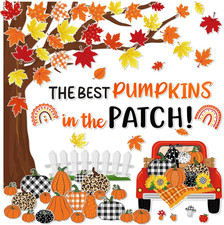 Fall Bulletin Board Decorations Autumn Classroom Decor Set, Pumpkin